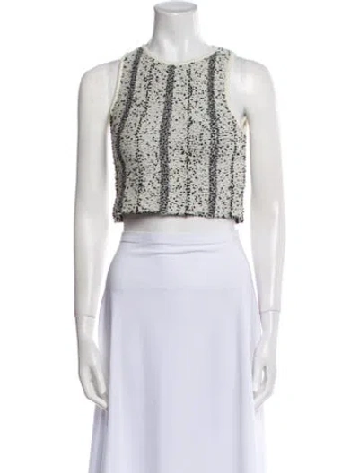 Pre-owned Loewe Wool Printed Sweater In White