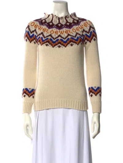 Pre-owned Loewe Wool Printed Sweater Wool Sweater