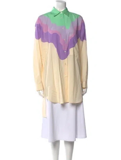 Pre-owned Loewe Wool Printed Tunic In Neutral
