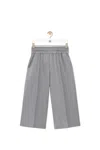 Loewe Wool Quarter Pants In Gray