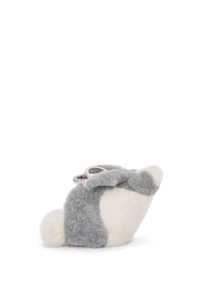 LOEWE BUNNY COIN PURSE CHARM IN SHEARLING