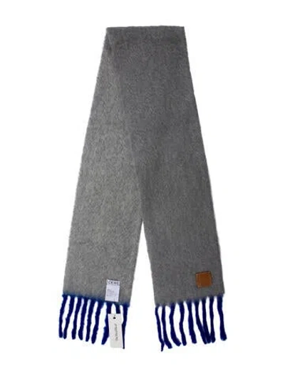 Pre-owned Loewe Wool Scarf In Gray