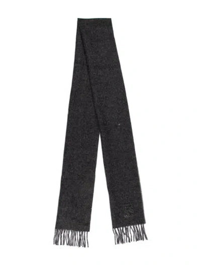 Pre-owned Loewe Wool Scarf In Gray