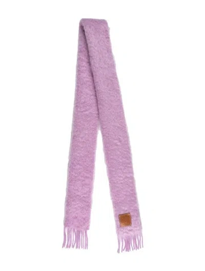 Pre-owned Loewe Wool Scarf In Purple