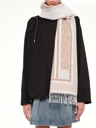 Loewe Wool Scarf In Sand