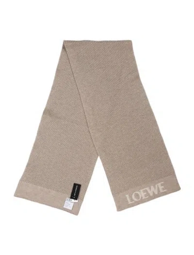 Pre-owned Loewe Wool Scarf W/ Tags In Neutrals