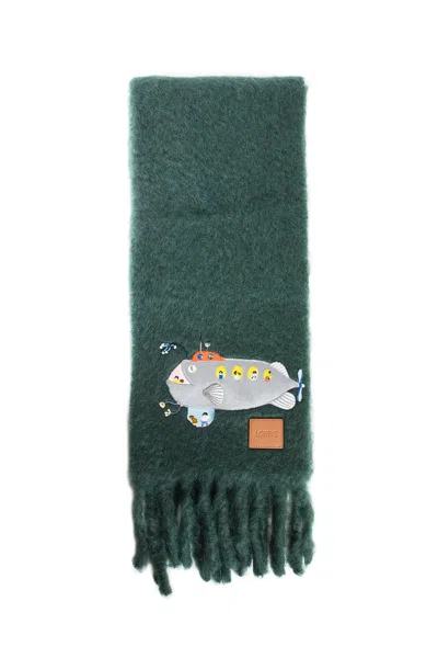 Loewe Submarine Scarf In Green