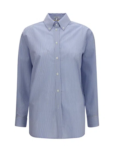 Loewe Wool Shirt In Blue