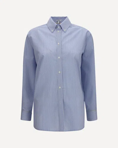 Loewe Wool Shirt In Blue