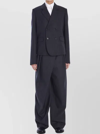 Loewe Wool Short Jacket Double-breasted Design In Gray