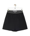 Loewe Wool Shorts In Black