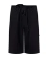 Loewe Wool Shorts In Black