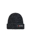 Loewe Wool, Silk And Alpaca Blend Knitted Hat In Black