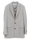 Loewe Men Wool Single-breasted Jacket In Gray