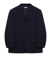 Loewe Wool Single-breasted Blazer In Blue