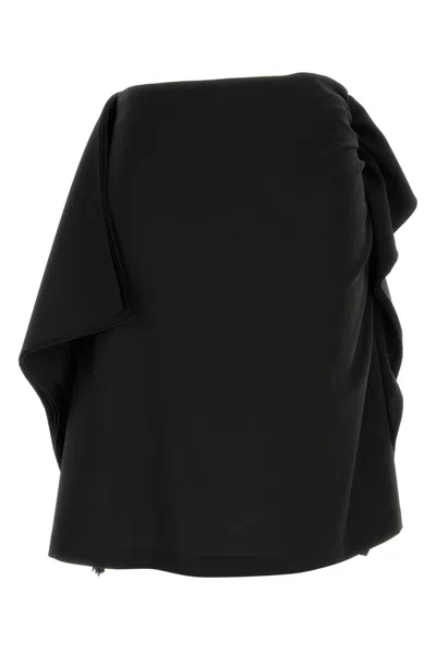 Loewe Wool Skirt In Black