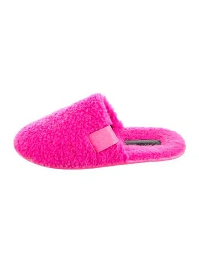 Pre-owned Loewe Wool Slippers In Pink