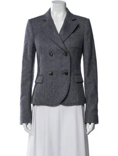 Pre-owned Loewe Wool Striped Blazer In Blue