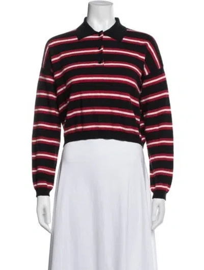 Pre-owned Loewe Wool Striped Polo In Multicolor