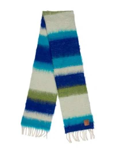 Pre-owned Loewe Wool Striped Scarf In Multi