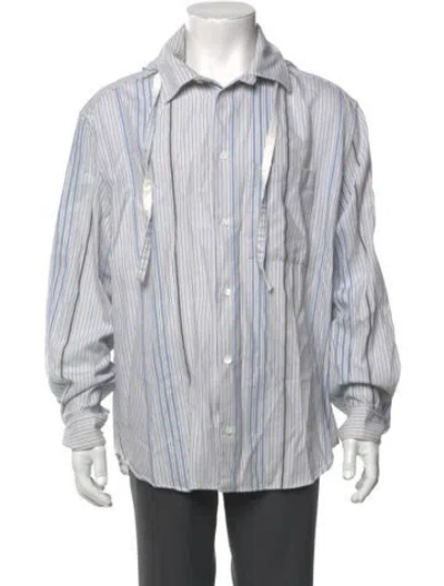 Pre-owned Loewe Wool Striped Shirt In Blue