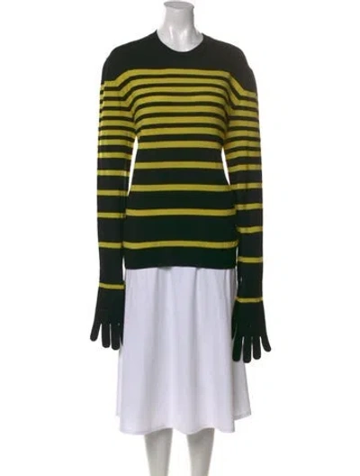 Pre-owned Loewe Wool Striped Sweater In Black