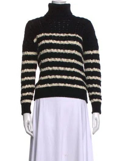 Pre-owned Loewe Wool Striped Sweater In Black