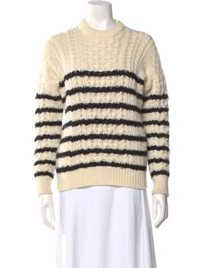 Pre-owned Loewe Wool Striped Sweater In Neutrals