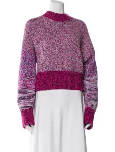 Pre-owned Loewe Wool Striped Sweater In Pink