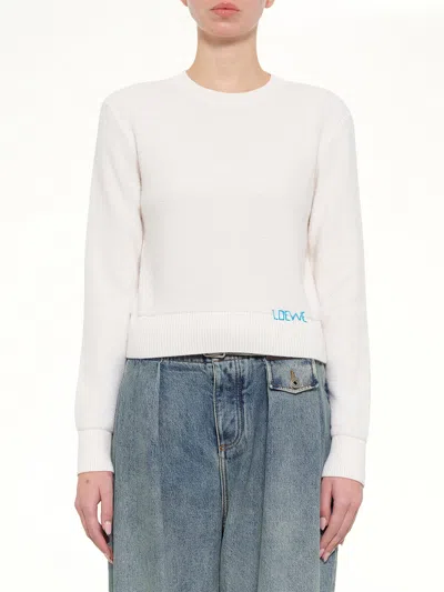 Loewe Wool Sweater In Beige
