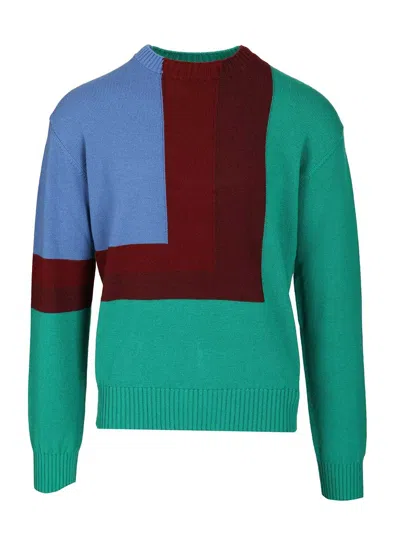 LOEWE WOOL SWEATER KNITWEAR MULTICOLOR
