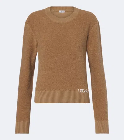 Loewe Wool Sweater In Nude