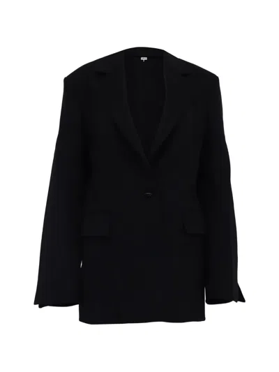 Pre-owned Loewe Wool Tailored Blazer In Black