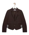 Loewe Wool Tailored Jacket In Brown