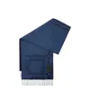 Loewe Womens Jeans Blue Denim-patchwork Anagram-embroidered Wool And Cashmere-blend Scarf In Blue