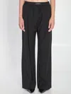 Loewe Elastic Waist Casual Pants In Black