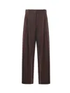 Loewe Wool Trousers In Brown