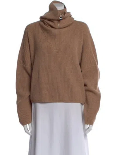 Pre-owned Loewe Wool Turtleneck Sweater In Neutral