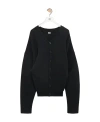 Loewe Wool V-neck Knitted Cardigan In Black