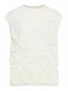Loewe Wool Vest With Anagram Embroidered In Knitted In White
