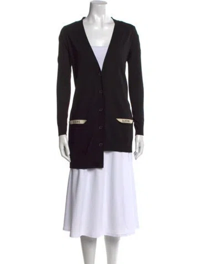 Pre-owned Loewe Wool V-neck Sweater