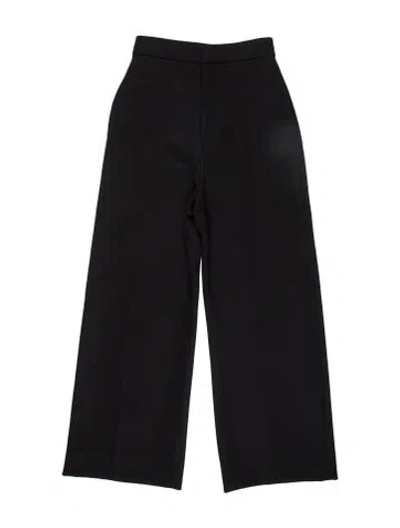 Pre-owned Loewe Wool Wide Leg Pants In Black