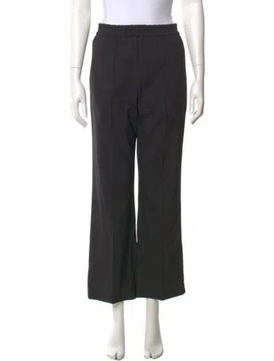 Pre-owned Loewe Wool Wide Leg Pants In Black