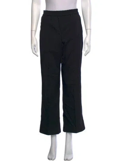 Pre-owned Loewe Wool Wide Leg Pants In Black