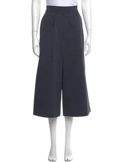 Pre-owned Loewe Wool Wide Leg Pants In Blue
