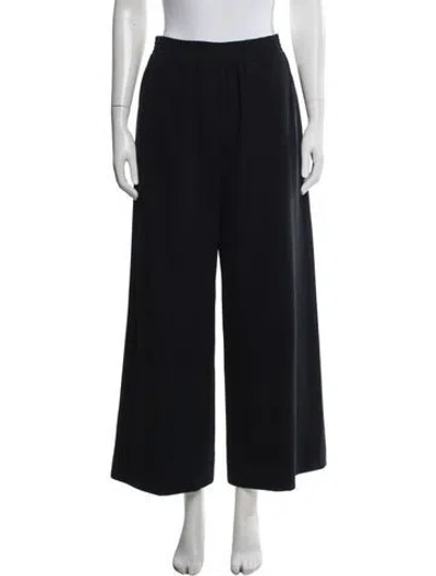 Pre-owned Loewe Wool Wide Leg Pants In Blue