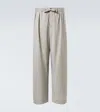 Loewe Wool Wide-leg Pants In Gray
