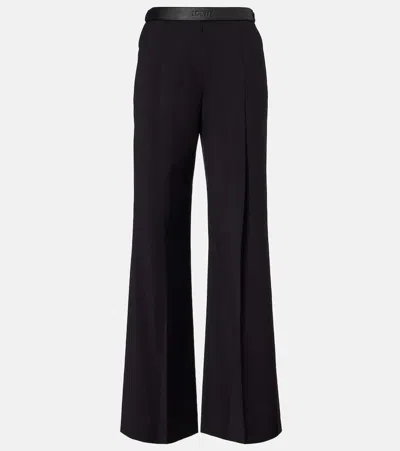 Loewe Wool Wide-leg Pants In Multi