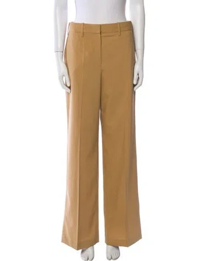 Pre-owned Loewe Wool Wide Leg Pants In Neutral