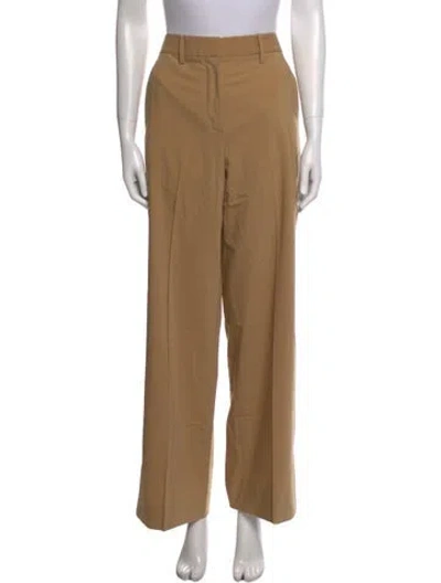 Pre-owned Loewe Wool Wide Leg Pants In Neutral